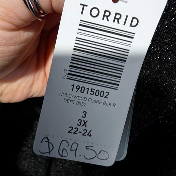 Torrid Sparkling Black Flare Leggings - Picture 2 of 3
